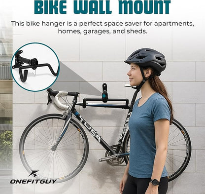 Bike Wall Mount, 2 Pack Bike Hanger, Foldable Bicycle Storage Horizontal Rack - Image 6