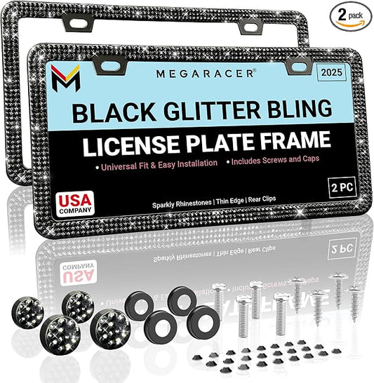 Elegant Bling License Plate Frames by MegaRacer