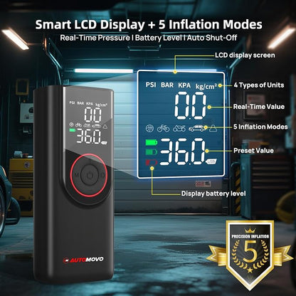 Tire Inflator Portable Air Compressor-3X Faster Inflation, 150PSI Air Pump - Image 4