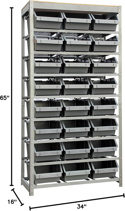 King's Rack Bin Rack Storage System Heavy Duty Steel Rack Organizer Shelving - Image 2