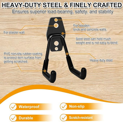 REMIAWY Garage Hooks Heavy Duty, Steel Utility Garage Storage Hook 6 Pack - Image 3