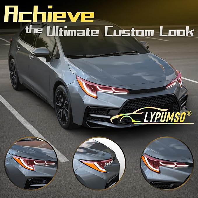 Lypumso 16 x 60 Inches Headlight Taillight Car Tint Vinyl Film, Self Adhesive - Image 2