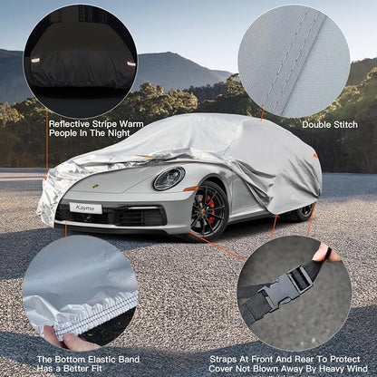 Kayme 6 Layers Car Cover Waterproof All Weather - Image 3