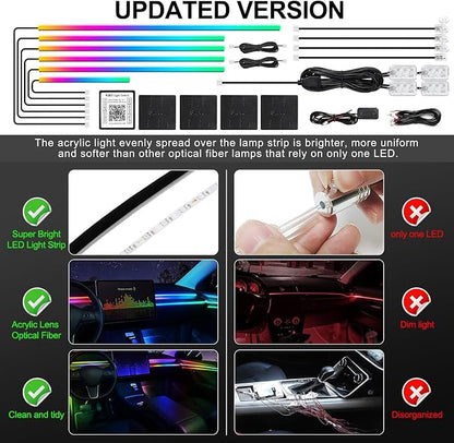 Dreamcolor Acrylic Interior Car LED Strip Light - Image 6
