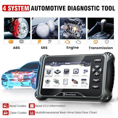 BOSSCOMM IF742 OBD2 Scanner, ABS/SRS/Transmission/Check Engine Code Reader Scan - Image 2