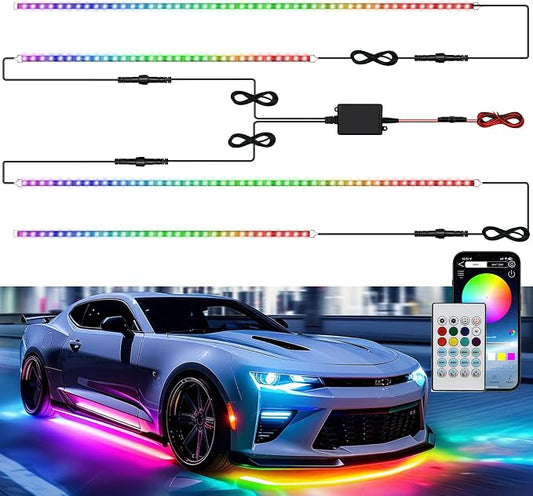 Underglow LED Lights for Cars 180 LEDs RGBI Neon Accent Strip Lights by EKENNOKING