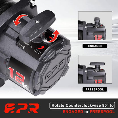 OPENROAD 12000 lb Recovery Winch - Image 3