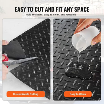 VEVOR Diamond-Plate Flooring Roll, SBR Rubber Mat, Gym & Garage Industry - Image 5