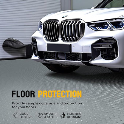 TUFFIOM 7.5x22 FT Garage Floor Mat, Thickened Diamond Plate PVC Garage Mats - Image 3