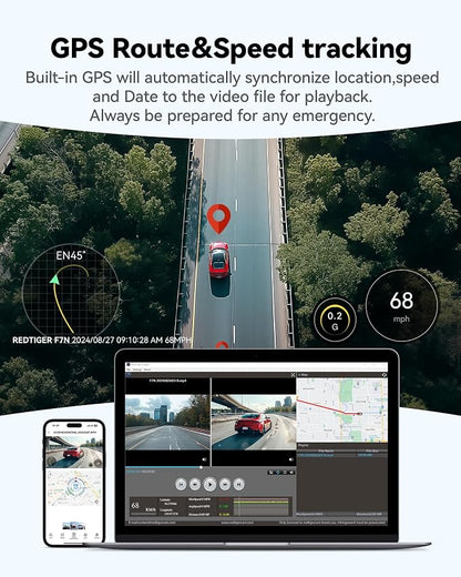REDTIGER 4K Dash Cam Front and Rear, STARVIS 2 Sensor, 64GB Card Included - Image 6