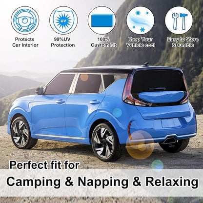 TINGLU Window Shades for Kia Soul 2020-2024 2025 Accessories Car Side Full - Image 6