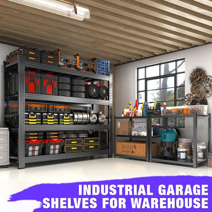 Metal Garage Shelving Heavy Duty, 4-Tier Adjustable Wire Storage Garage Shelves - Image 8