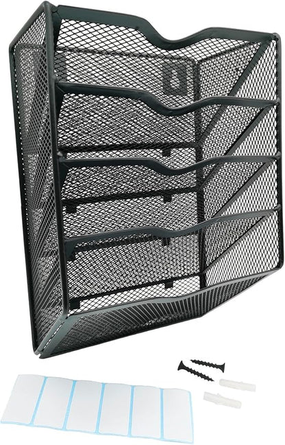 5-Tier Wall Mount All Metal Sandpaper Organizer, Hanging Sandpaper Storage Rack - Image 2