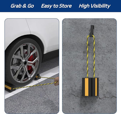 Heavy Duty Rubber Wheel Chock, Non-Slip Tire Stopper - Image 7