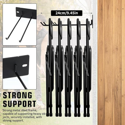 Folding Chair Storage Rack for Chair Organization and Garage Wall Mount Storage - Image 4