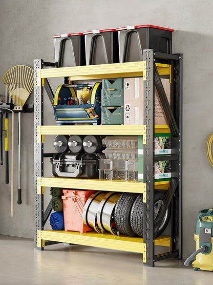 4-Tier Storage Shelves, Adjustable Industrial Metal Shelf System, 000lbs - Image 2