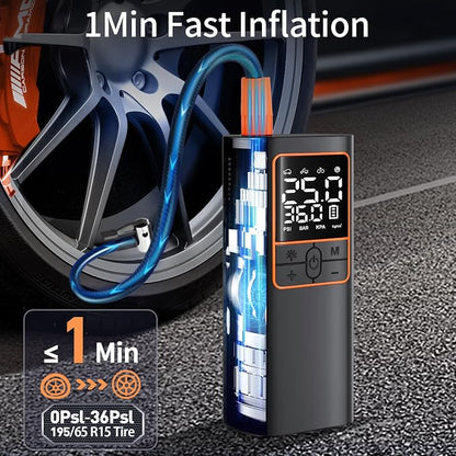 LAMONKE Tire Inflator Portable Air Compressor, 2X Faster Inflation Car Tire - Image 4