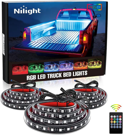 Nilight 3PCS 60 Inch RGB Truck Bed Light Strip Kit 270 LED Neon Accent Lights by Nilight