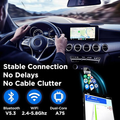 Android Auto Wireless Adapter, Convert Factory Wired to Wireless, Easy Plug and - Image 3