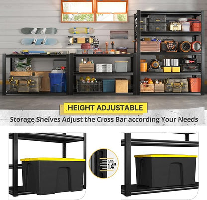 REIBII Garage Shelving Heavy Duty Storage Shelves, Extra Large Adjustable - Image 5