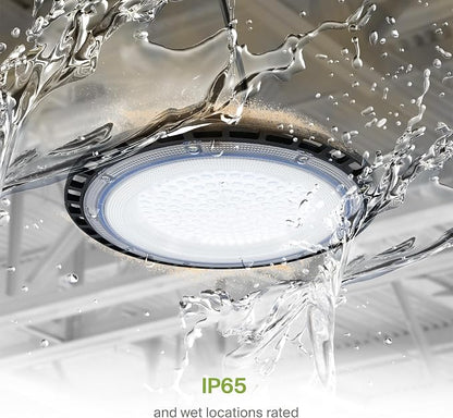 ASD LED High Bay UFO Light Fixture, Commercial Shop Lighting | Plug & Play Cable - Image 4