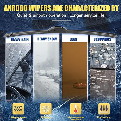 3 wipers Replacement For Toyota Highlander 2008-2012 2013 2014 2015 2016 2017 - Image 3