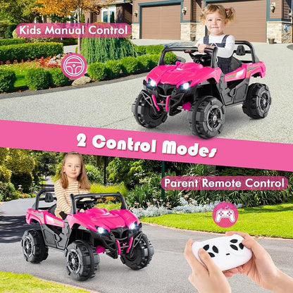 OLAKIDS 12V Ride on Car UTV, Battery Powered Off-Road Kids Electric Vehicles - Image 2