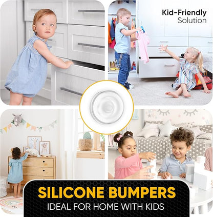 45 Clear Silicone Cabinet Door Bumpers – Self-Adhesive Pads, Quiet Soft Close - Image 7