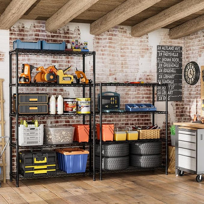 SINGAYE 4 Garage Heavy Duty Shelving Unit Kitchen Pantry Close Home Organizers - Image 6