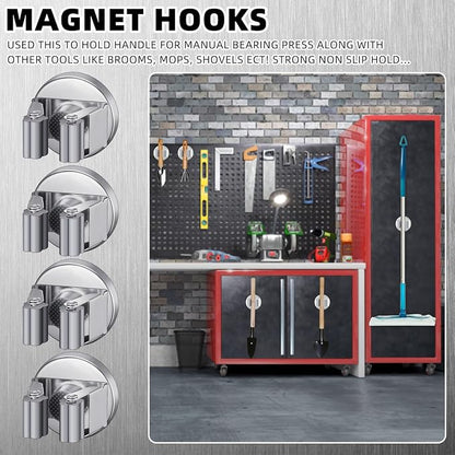 4 Pcs Magnetic Mop Broom Holder Movable Magnetic Broom Holder Rack, Anti Slip - Image 6