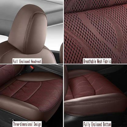 Tesla Model Y Seat Cover Full Set, Faux Leather Tesla Car Seat Cover, Perfect - Image 6