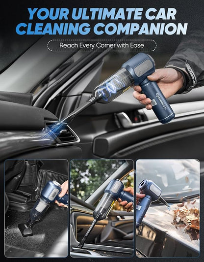 Mini Vacuum Cleaner, Cordless Car Vacuum, 17500PA High Suction, 3 in 1 Handheld - Image 5