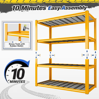 REIBII 40" W Garage Shelving Heavy Duty Metal Shelving 2200LBS Storage Shelves - Image 8