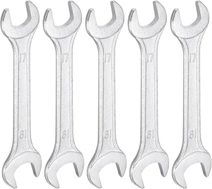 HARFINGTON 5pcs Double Open End Wrench 17mm x 19mm Metric 15 Degree Offset by HARFINGTON