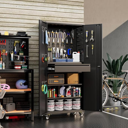 71" Metal Garage Storage Cabinet - Image 8