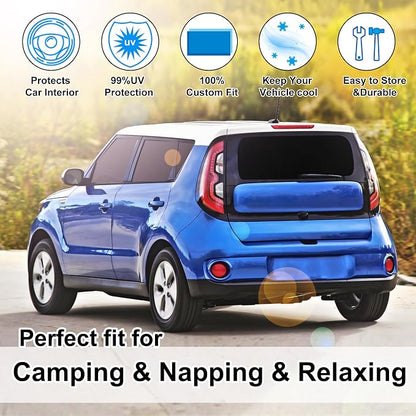 TINGLU Window Shades for Kia Soul 2014-2019 Accessorie Car Side Full Windows - Image 6