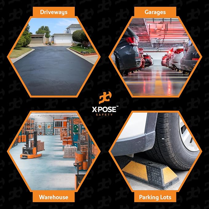 Xpose Safety 72" Heavy Duty Rubber Parking Stopper – 1 Pack Wheel Blocks - Image 7
