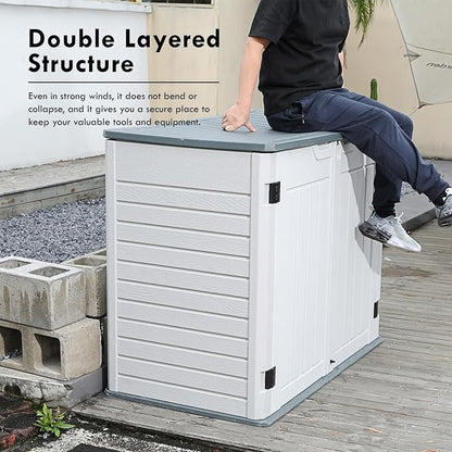 35 Cu.ft Outdoor Storage Shed, Large Resin Storage Box, Waterproof & Lockable - Image 4