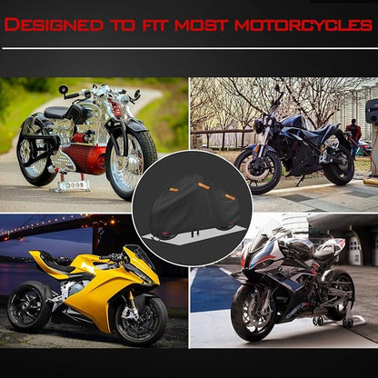 Motorcycle Cover, Heavy Duty 600D Oxford, Waterproof Outdoor, Weather Resistant - Image 6