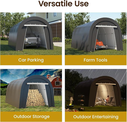 Kiss the Water Carport, Round Portable Garage, Steel Heavy Duty Carport - Image 2