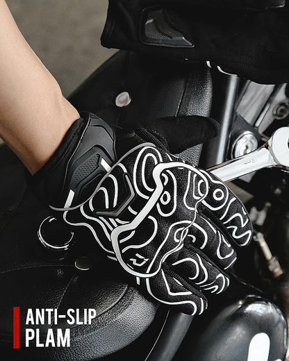 BORLENI Motorcycle Gloves Motorbike Glove Full Finger Knuckle Protection - Image 6