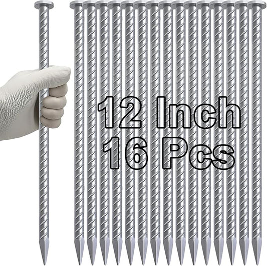 VVOKGO 12 Inch Rebar Stakes Metal Asphalt Anchoring Spikes Ground, 1/2 Inch by VVOKGO
