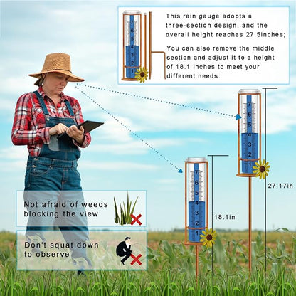 Rain Gauge Outdoor, Freeze Proof Rain Gauges Outdoors Best Rated, Lawn & Garden - Image 3