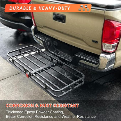 MeeFar Hitch Mount Cargo Carrier Basket 53" x19" x 5"+Waterproof Cargo Bag - Image 6