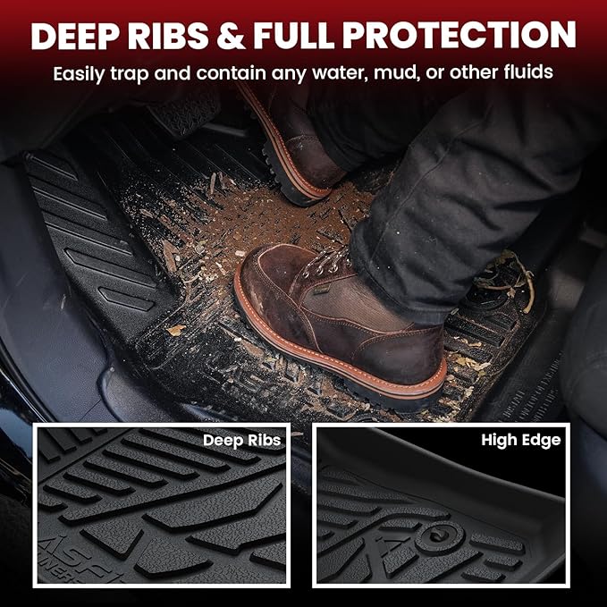 LASFIT Floor Mats 2014-2018 for Chevy Silverado/GMC Sierra 1500, 2015-2019 - Image 5