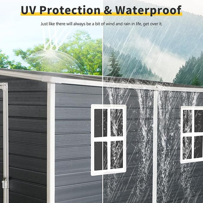 4x8 FT Outdoor Storage Resin Shed - Image 3