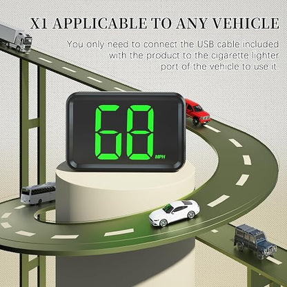 GPS Digital Speed Meter with MPH, Car Head Up Display - Image 3