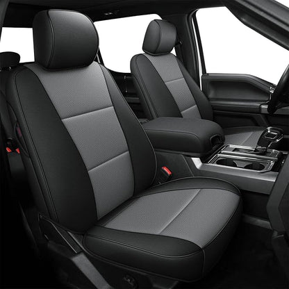 AOMSAZTO Front Seat Covers for Ford F150 XL XLT: 2015-2024 SuperCrew & F250 by AOMSAZTO