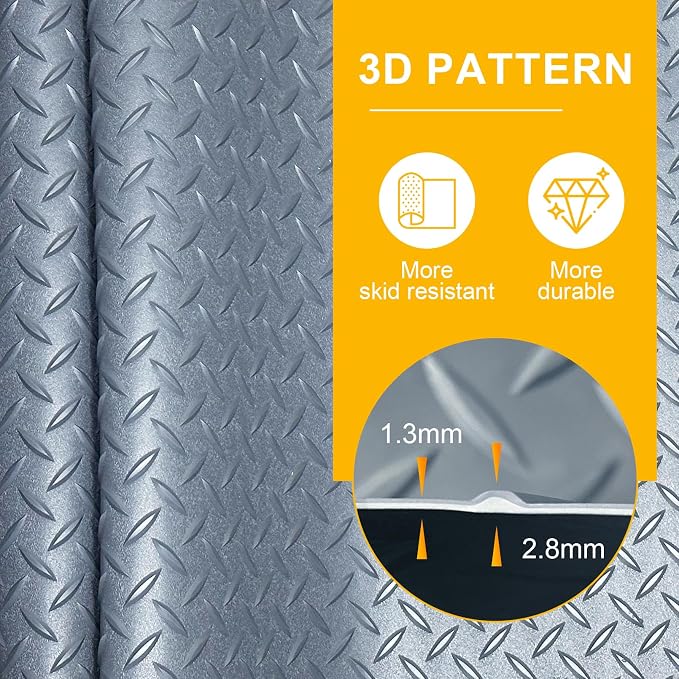 7.5x20 FT Garage Floor Mat, 2.8mm Thickened Flooring Roll - Image 3