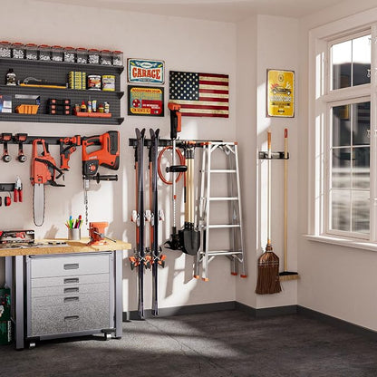 Garden Tool Organizer Wall Mount, 32 inches Tool Storage Rack - Image 7